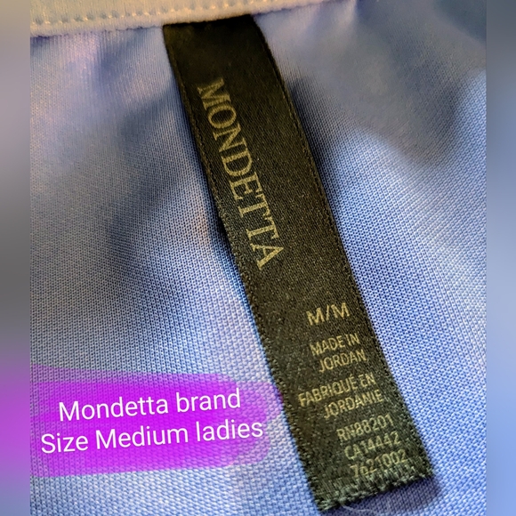 Size Med ladies Mondetta Crew neck pastel blue long sleeve pullover - Picture 2 of 11